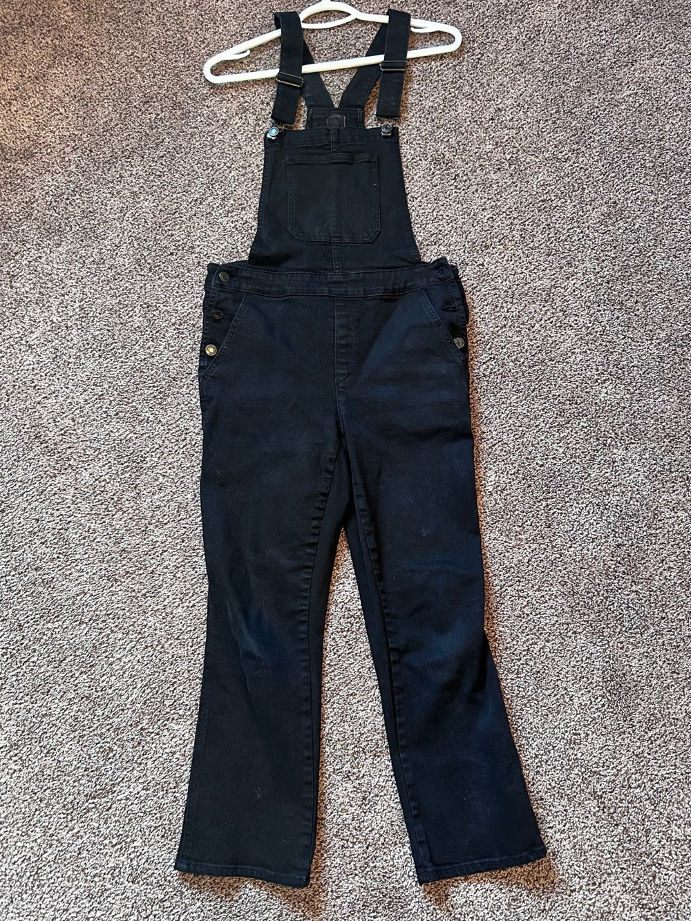 Women’s Black Denim Overalls